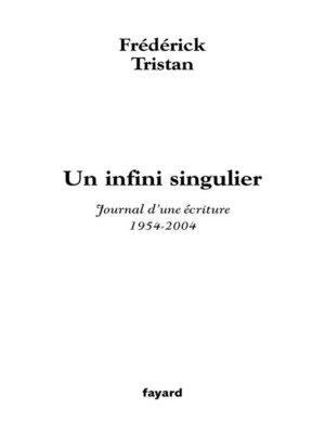 cover image of Un infini singulier